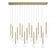 Lib & Co. CA 10152-07 - Positano, 16 Light Linear LED Chandelier, Plated Brushed Gold