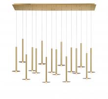 Lib & Co. CA 12108-07 - Piatto, 16 Light Linear LED Chandelier, Plated Brushed Gold