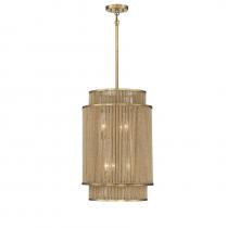 Savoy House Canada 3-1773-6-320 - Ashburn 6-Light Pendant in Warm Brass and Rope
