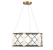 Savoy House Canada 7-1639-6-144 - Aries 6-Light LED Pendant in Matte Black with Burnished Brass Accents