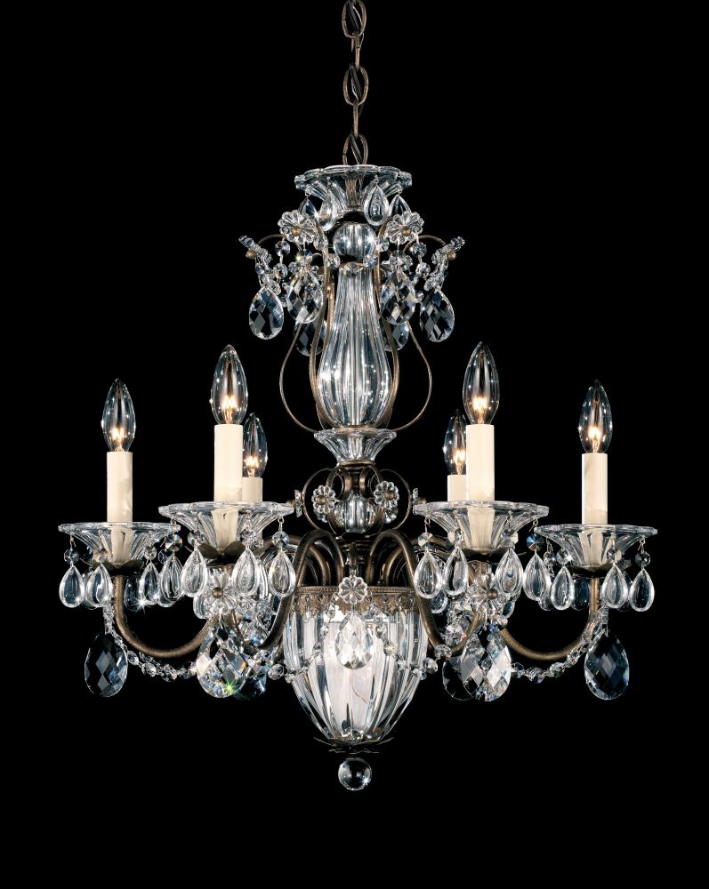Bagatelle 7 Light 120V Chandelier in French Gold with Clear Crystals from Swarovski