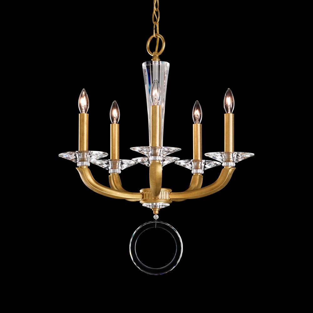 Emilea 5 Light 120V Chandelier in French Gold with Clear Optic Crystal