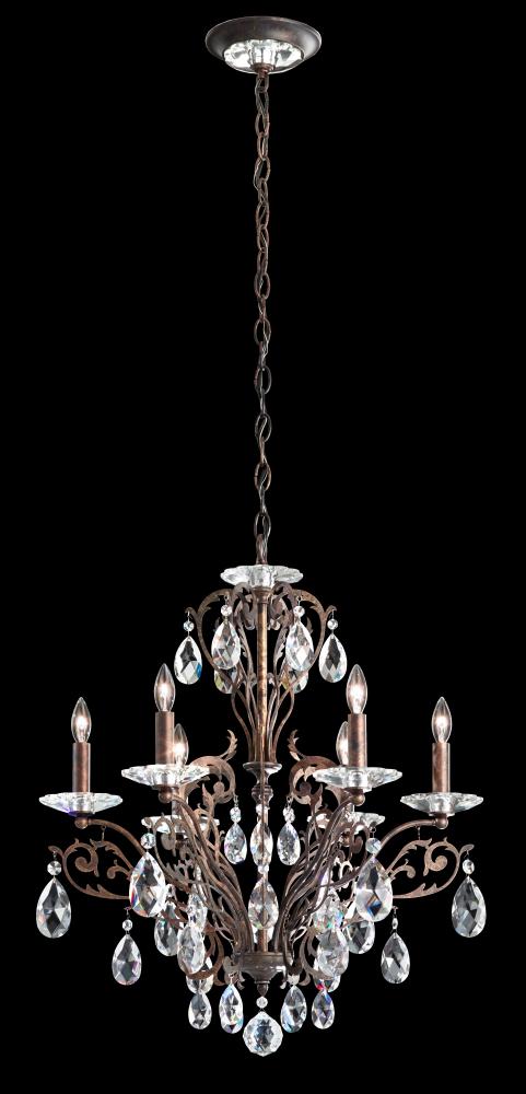 Filigrae 6 Light 120V Chandelier in French Gold with Clear Heritage Handcut Crystal