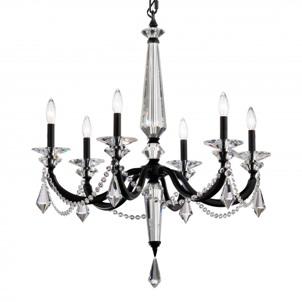 Verona 6 Light 120V Chandelier in Etruscan Gold with Clear Radiance Crystal