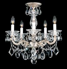 Schonbek 1870 5345-26S - La Scala 5 Light 120V Semi-Flush Mount or Chandelier in French Gold with Clear Crystals from Swaro