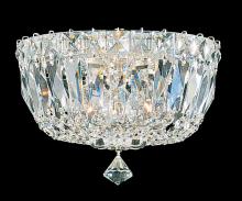 Schonbek 1870 5890-40R - Petit Crystal Deluxe 3 Light 120V Flush Mount in Polished Silver with Clear Radiance Crystal