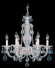 Schonbek 1870 2994-211S - Sterling 6 Light 110V Chandelier in Rich Auerelia Gold with Clear Crystals From Swarovski®