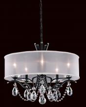 Schonbek 1870 VA8305N-26R1 - Vesca 5 Light 120V Chandelier in French Gold with Clear Radiance Crystal and White Shade