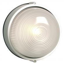 Galaxy Lighting L305112WH007A2 - LED Outdoor Cast Aluminum Marine Light - in White finish with Frosted Glass (Wall or Ceiling Mount)