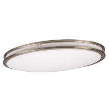 Galaxy Lighting L950064BN044A1 - LED Oval Flush Mount Ceiling Light - in Brushed Nickel finish with White Acrylic Lens (120V MPF, Ele
