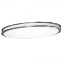Galaxy Lighting L950064BN033A1 - LED Oval Flush Mount Ceiling Light - in Brushed Nickel finish with White Acrylic Lens
