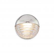 Alora Lighting WV330106PNCR - Palais 6-in Polished Nickel/Ribbed Glass LED Wall/Vanity