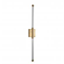 Russell Lighting WL7012/SG/CL - Saskia - LED 2 Light 31 1/2 Wall Sconce In Soft Gold with Clear Glass and Clear Acrylic